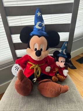 Disney Sorcerer Mickey Large and Small Plush